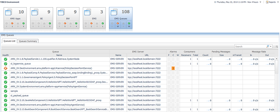 TIBCO Environment EMS Perspective